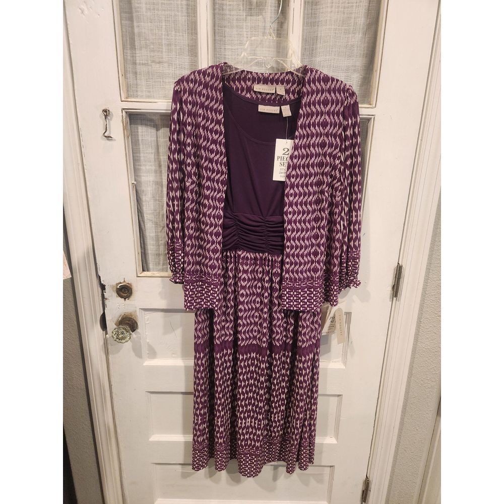 Brand New Kim Roger's Purple Sleeveless Dress with Jacket